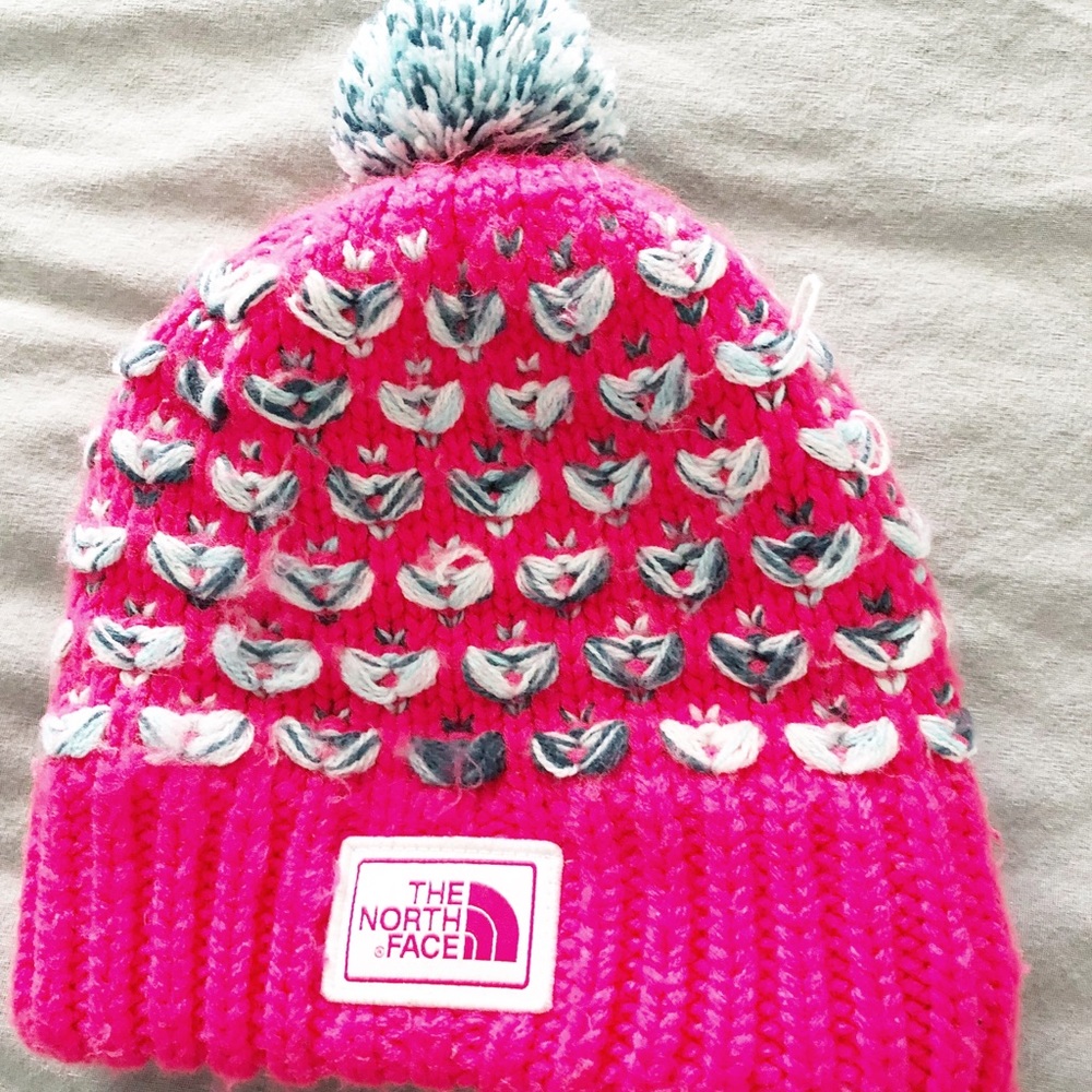 North face toddler girls fleece lined winter hat